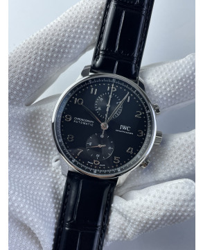 (준비완료/특급배송)NO.2316/ZF공장 V3 IWC IW3716 포루트기저 블랙다이얼 가죽