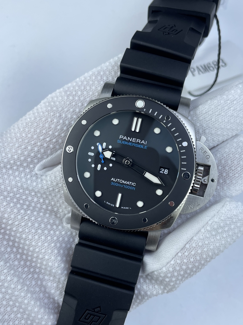 (준비완료/특급배송)NO.2972/VS공장 PAM683 블랙다이얼 러버