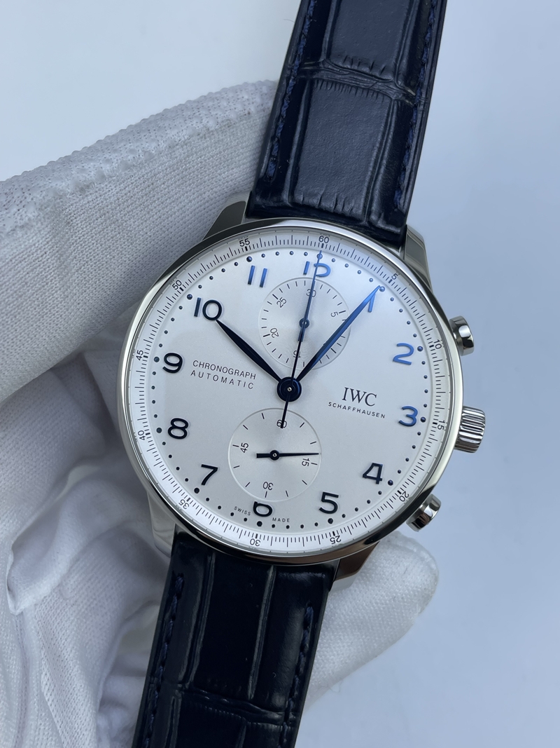 (준비완료/특급배송)NO.3162/ZF공장 V3 IWC IW3716 포루트기저 화이트다이얼 블루핸즈 가죽